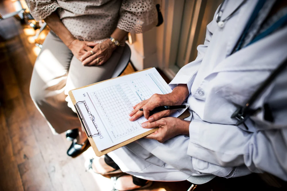 Checklist used to prepare for a first psychiatrist appointment